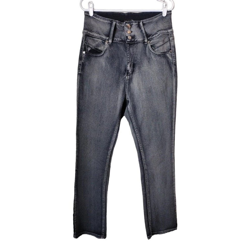 Fashion 2 Love Jeans Womens 16 High Rise Straight Leg Stretch